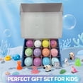 thumbnail image 5 of Kids Bath Intenses 12 Pack Surprise Inside 2026, Bath Intenses Buddies Gift Set for Boys Girls, Fizzing Bath Balls with Hidden Toys, Easter Basket Stuffers for Children, 5 of 9