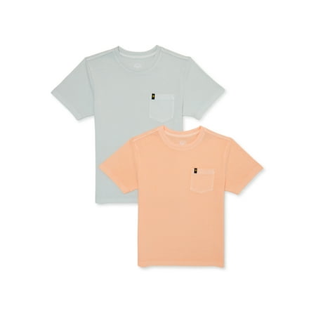 Wonder Nation Boys Short Sleeve Pocket T-Shirt, 2-Pack, Sizes 4-18 & Husky