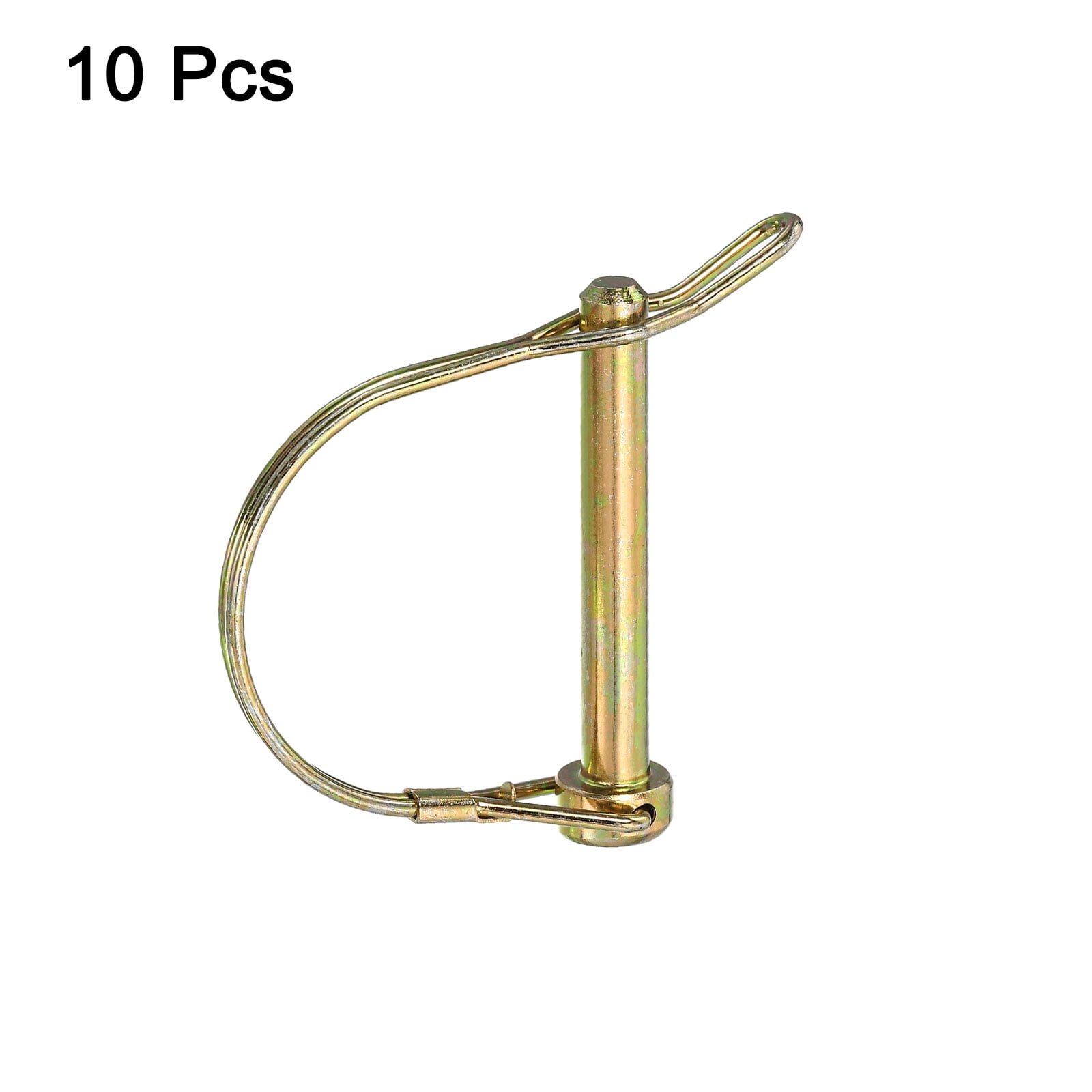 Uxcell Shaft Locking Pin w Ear, Trailer Coupler Pin, Round Pto Pin for Boat Kayak Canoe 5/16" x 2-3/8" 10Pcs