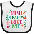 thumbnail image 3 of Inktastic Mimi and Pappy Love Me Grandchild Girls Baby Bib, 3 of 4