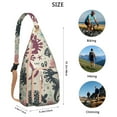 thumbnail image 3 of Ocean Creatures Sling Backpack - Tropical Seahorse & Jellyfish Pattern Crossbody Bag, Lightweight Anti-Theft Shoulder Pack with Layered Storage for Travel, Photography and Cycling, 3 of 4