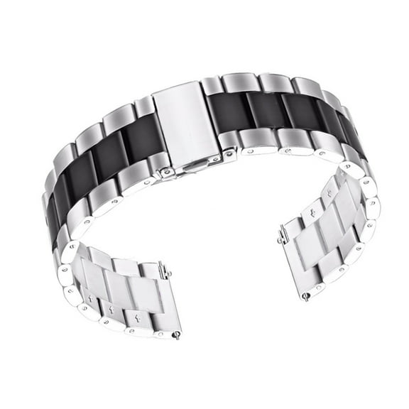 1 PCS 22MM Silver Black Width Quick Release Strap Stainless Watchband For Samsung Galaxy Watch 46mm SM-R800 Accessories