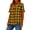 Yellow, variant on Avrnliq Womens Blue Plaid Short Sleeve Shirt, Buffalo Check V-Neck Button Down, Plus Size S-5XL, Casual Everyday Wear,Size 5XL