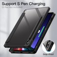 thumbnail image 4 of JETech Case for Samsung Galaxy Tab S9 11-Inch with S Pen Holder, Clear Transparent PC Back, Shockproof Tri-Fold Stand Tablet Cover, Auto Wake/Sleep (Black), 4 of 6