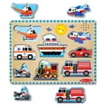 thumbnail image 1 of Melissa & Doug Vehicles Sound Puzzle - Wooden Peg Puzzle With Light-Activated Sound Effects (8 pcs), 1 of 9
