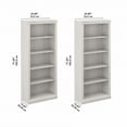 thumbnail image 6 of Pemberly Row Engineered Wood Tall 5 Shelf Bookcase - Set of 2 in Linen White Oak, 6 of 7