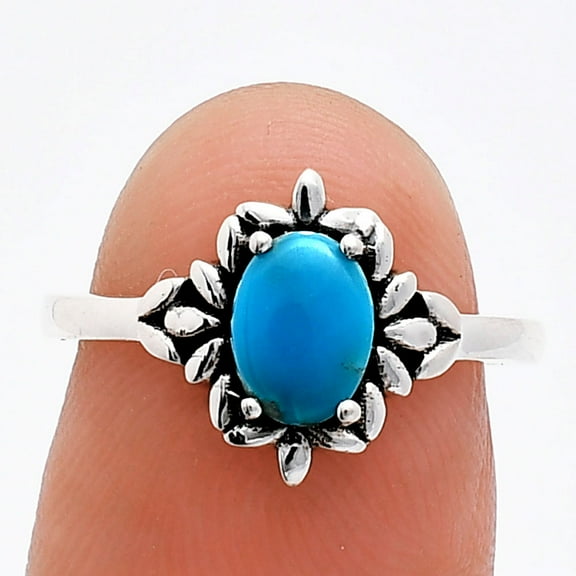 Sleeping Beauty Turquoise 925 Sterling Silver Ring s.6 Jewelry R-1721 AGR1013_A_6