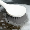 thumbnail image 1 of Cepillo de limpieza de inodoro con mango largo | Fregadora de piso y baño | Cerdas de PVC de secado rápido, diseño moderno y compacto | Plástico gris | 10.5" | Resistente a las manchas | Cocina, 1 of 6