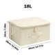 thumbnail image 3 of Caja de almacenamiento de ropa de lino transparente con ventana, caja de almacenamiento plegable con panel de plástico, lavable, diseño compacto, ideal para dormitorios, alta capacidad,, 3 of 9