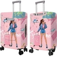 thumbnail image 3 of Travel Luggage Cover Suitcase Girl Protector Storage Fits 18-32 Inch Luggage Flower Luggage Protector Wheel Covers Patterned Travel with Pocket Elastic Luggage Anti-scratch Suitcase Cover L, 3 of 6