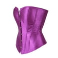 thumbnail image 2 of Corset Top For Women Bustier Lingerie for Women Stain Overbust Vintage Waist Cincher Purple 3XL, 2 of 5