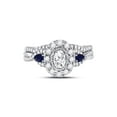 thumbnail image 2 of 14kt White Gold Oval Diamond Bridal Wedding Ring Band Set 7/8 Cttw, 2 of 4