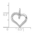 thumbnail image 4 of 14k White Gold Heart Pendant Necklace for Women with Diamond Accents, Modern Open-Heart Design, Romantic Symbol of Love, Elegant Fine Jewelry for Daily Wear or Special Occasions, 4 of 6