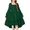 Dark Green, variant on Arshiner Girls Dresses Puff Long Sleeve Fall Winter Smocked High Low Swing Midi Dress with Pockets