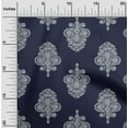 thumbnail image 1 of oneOone Viscose Jersey Fabric Leaves & Floral Block Printed Fabric 1 Yard 60 Inch Wide, 1 of 5