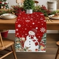 thumbnail image 2 of Red Christmas Dresser Scarf Farmhouse, Dining Table Decorations for Wedding/Parties, Snowman Gifts Xmas Tree Snowflake Winter Table Runner 36 Inches Long for Kitchen Dining, 13 x 36 In, 2 of 9