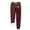 Burgundy, variant on IROINNID Fleece Sweatpants for Women Fleece Christmas Deer Print Leggings Drawstring Waist Thick Warm Elastic Pants with Pockets,Blue