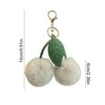 thumbnail image 3 of Anhility Furry Cherry Keychain, Super Soft Cherry Bag Charms, Fit for Bags&Wallets, Car Cherry Accessories Keychians Gifts for Women Mom Daughter Christmas Bag Accessory, Gray, 3 of 6