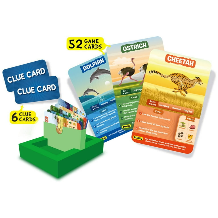 Skillmatics Guess in 10 Animals Board Game for Learning, Kids and