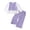 Purple, variant on Yaoqi 2T Toddler Girl Outfit Set 3T Child Girls Clothing Ruffle Puff Long Sleeves Bowknots Color Block Top Pants 2pcs Clothes Khaki