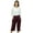 Wine, variant on Bimba Women's Rayon Capri Culottes with Back Elastic Casual Summer Pants With Pockets Navy Blue - Small