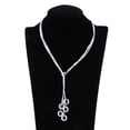 thumbnail image 3 of Collar de Mujeres Chicas Borla Óvalo Cadena Serpientes de Color Plateado Oval Yuyangstore Collar largo femenino de las mujeres, 3 of 8