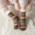 thumbnail image 3 of qolati Women Fuzzy Socks Non Slip Winter Warm Puffy Slipper Socks Soft Thick Fleece Lined Home Floor Comfy Socks, 3 of 7