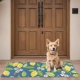 thumbnail image 4 of Yellow Lemon Fruit Flowers Blue Pattern Door Rugs,Washable Non Slip Door Mats Indoor,Decorative Door Mats,Entry Mat Indoor for Entrance,Bedroom,Kitchen,Bathroom,16"x47", 4 of 6
