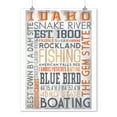 thumbnail image 2 of Snake River, Idaho, Rustic Typography (9x12 Wall Art Print, Home Decor), 2 of 3