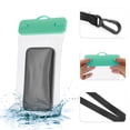 thumbnail image 3 of Unique Bargains 2 Pcs Inflatable Mobile Waterproof Bag Green Universal Waterproof Case Compatible for Phone 4.92"x9.65", 3 of 6