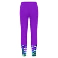 thumbnail image 2 of dPois Kids Girls Printed Swim Pants UPF50+ Sun Protection Rash Guard Surfing Swimming Leggings Purple 10, 2 of 5