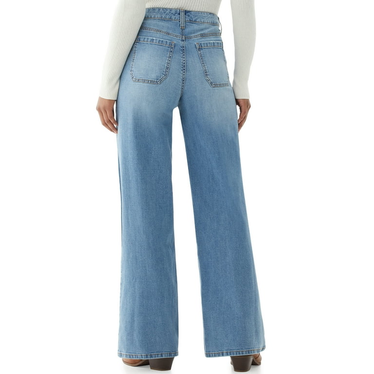 Scoop Women's Utility Wide Leg Jeans 