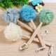 thumbnail image 3 of Paquete de 4 esponjas de lufa de baño grandes con lufa de ducha de mango largo, cepillo para la espalda del cuerpo del baño, cepillo de spa para mujeres y hombres (4 colores)", 3 of 5
