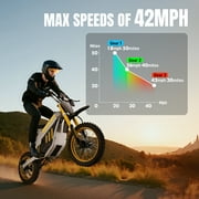 Electric Dirt Bike with 3000W Motor, Pescroa Electric Motorcycle with 42MPH Max Speed, Kids & Adults Dirt Bike for Ages 13+, Kids Motorcycle with 50 Miles Max Range, Dual Hydraulic Disc Brakes