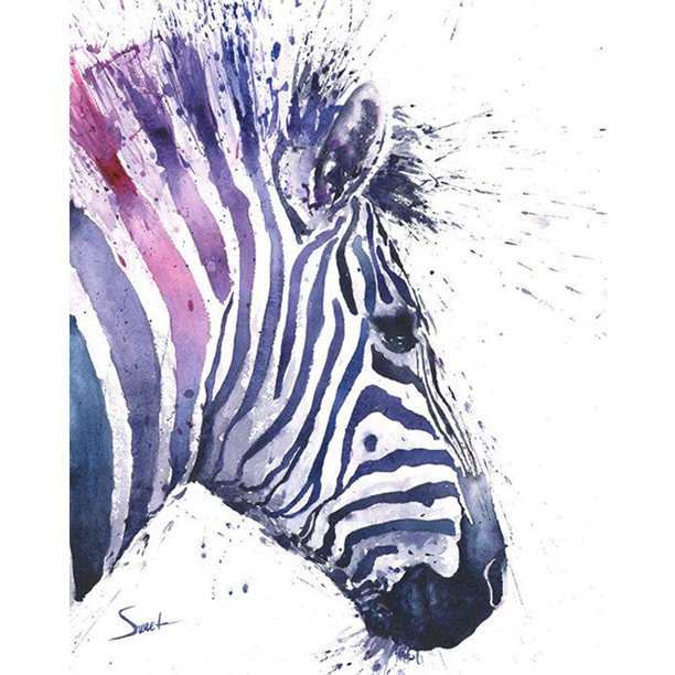 Taladro Pintura Diamante (DF3544) 5D DIY Punto de Cruz Completo Bordado Mosaico (Zebra07) 50x70cm FLhrweasw Nuevo