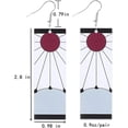 thumbnail image 2 of Pendientes de anime Demon Slayer Tanjiro - Pendientes Kimetsu No Yaiba Hanafuda - Accesorios de cosplay de anime para mujeres y niñas Pendientes de gancho blanco -, 2 of 5