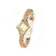 Women's Wrist Watch Fashion Alloy Crystal Quartz Rhombus Bracelet Bangle J02E