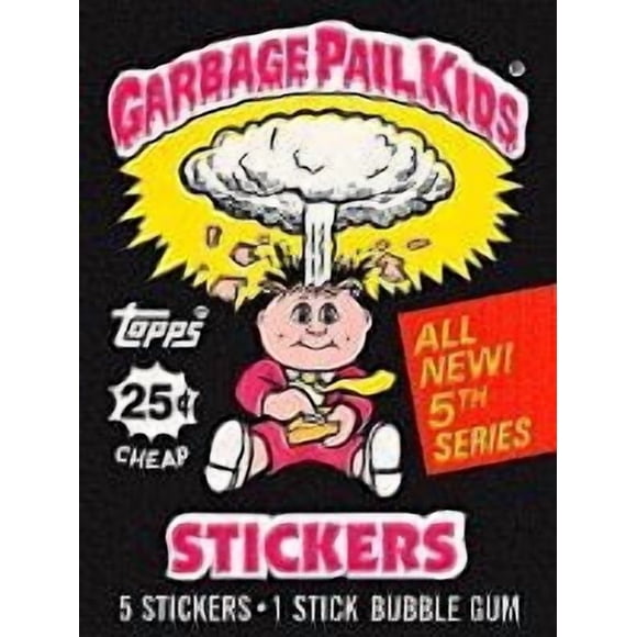 Paquete sin abrir de la 5ta Serie de Topps Garbage Pail Kids con 5 cartas