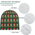 thumbnail image 4 of Gorros con estampado navideño de Dachshund para hombre y mujer, gorro con estampado de Navidad, Skullies, gorros Vintage de invierno, gorros Kpop para envolver la cabeza, 4 of 4