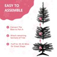 thumbnail image 4 of Árbol de Navidad con forma de ojo de sanguijuela negra de 4 pies con luces, 4 of 6