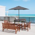 thumbnail image 2 of Outsunny 6.6FT Patio Umbrella, Outdoor Parasol with 6 Ribs Dark Grey, 2 of 10