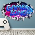 thumbnail image 3 of Large 3D Gamer Zone Wall Decals (20.7”x34.6”), Video Gaming Vinyl Wall Stickers for Game Lover, Removable Video Game Artwork for Boys Playroom Bedroom Decor, 3 of 4