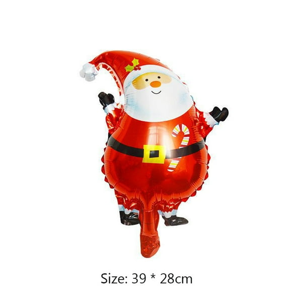 Mini globos de papel de aluminio para Navidad globo de árbol Wdftyju de Navidad de pie globo de muñeco de nieve de Santa decoraciones navideñas para el hogar de Año Nue