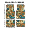 thumbnail image 2 of LAKIMCT Geometric Abstract Flowers Car Mats, Neoprene Front Rear Floor Mats for Cars, Waterproof Anti-Slip Car Floor Mats Full Set, Universal(4 Pcs), 2 of 6