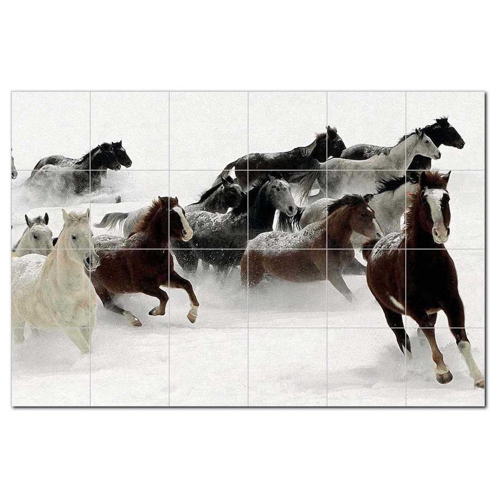 Horse Picture Ceramic Tile Mural Kitchen Backsplash Bathroom Shower