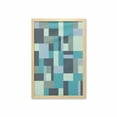 thumbnail image 1 of Abstract Wall Art with Frame, Geometric Style Pattern with Square and Rectangular Shapes Modern Creative, Printed Fabric Poster for Bathroom Living Room, 23" x 35", Multicolor, by Ambesonne, 1 of 2