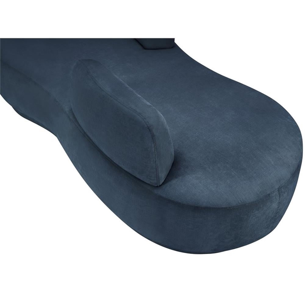 Meridian Furniture Argyle Light Blue Chenille Fabric Chaise/Loveseat