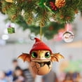 thumbnail image 1 of Adornos navideños Colgante plano acrílico con huevo de dinosaurio Adornos navideños 2D para el árbol de Navidad Mini adornos navideños Adornos colgantes Artículos para fiestas navideñas, 1 of 2