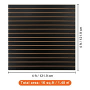 KFFKFF Slatwall Panels Heavy Duty 24H x 48L Garage Wall Organizer Set of 2 Panels, Black
