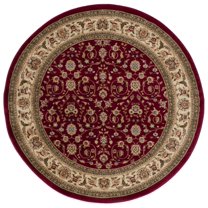 SAFAVIEH Lyndhurst Pearl Floral Area Rug, Red/Ivory, 6' x 6' Round
